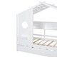 preview thumbnail 15 of 34, Playhouse Design Twin Size House Wooden Bed with Trundle, Modern Design for Kids with Storage Shlef