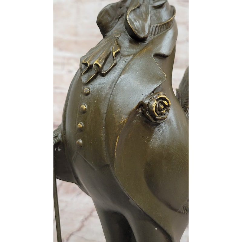 Dapper Rooster Gentleman Bronze Statue – Victorian Style