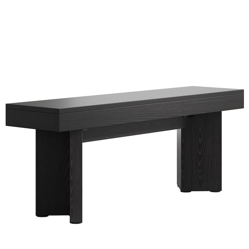 47" Wooden Entryway Bench, Indoor End of Bed Bench, Long Table Benches Seat for Bedroom, Hallway, Foyer, End of Bed