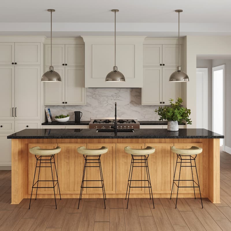 Elk Home Zayne Brushed Nickel With Metal Dome Shade 1 Light Pendant