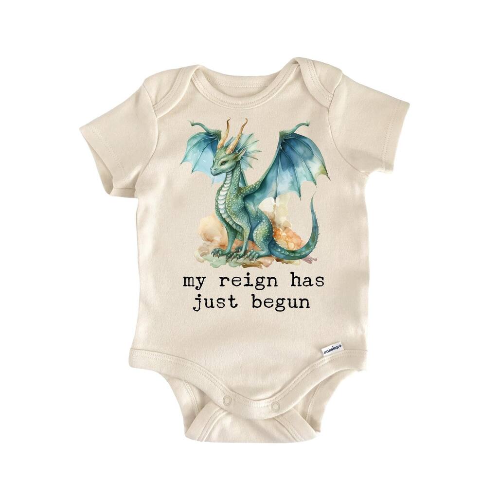 Emerald Dragon Reign - Baby Boy Girl Clothes Infant Bodysuit Funny Cute Newborn