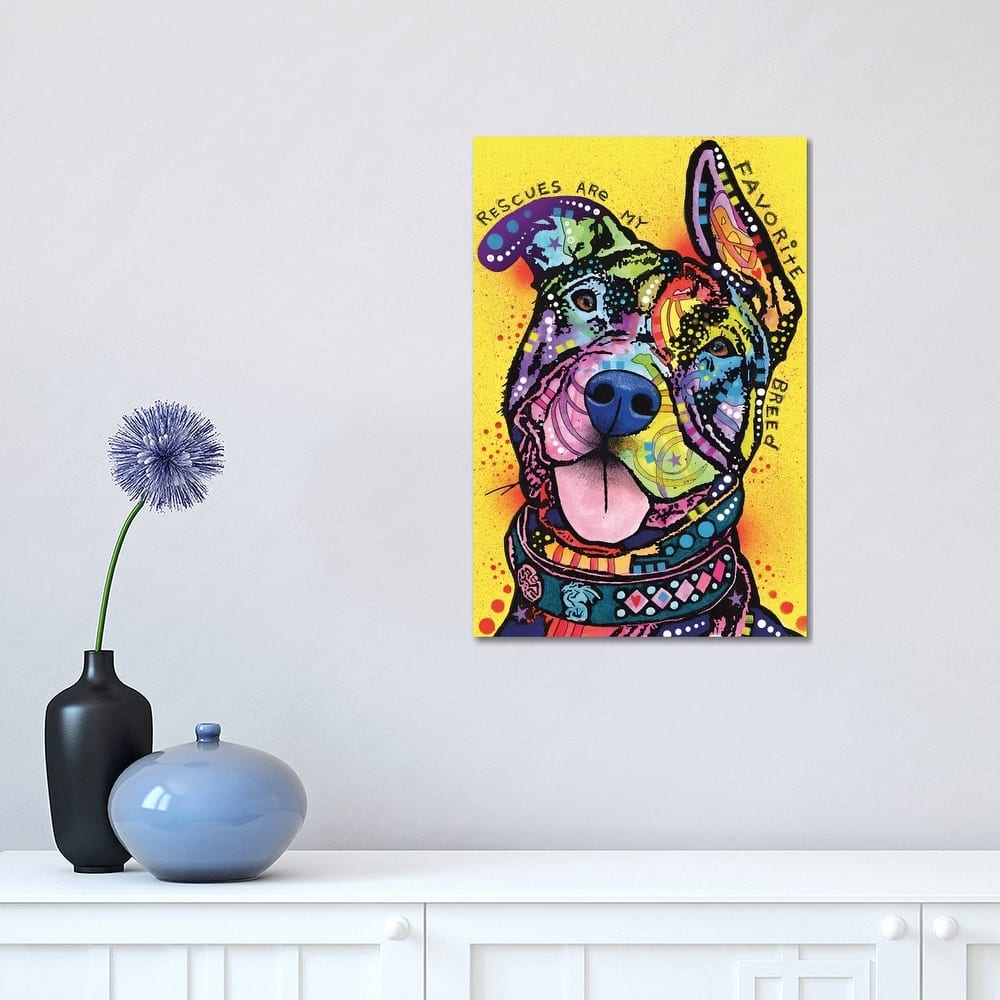 iCanvas "Rescues Are My Favorite Breed" by Dean Russo Canvas Print
