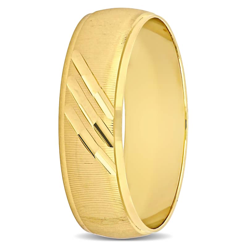 Miadora 6 mm Mens Wedding Band in 10k Yellow Gold