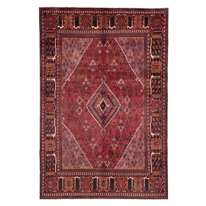 ECARPETGALLERY Hand-knotted Kayseri Vintage Red Wool Rug - 6'10 x 10'4