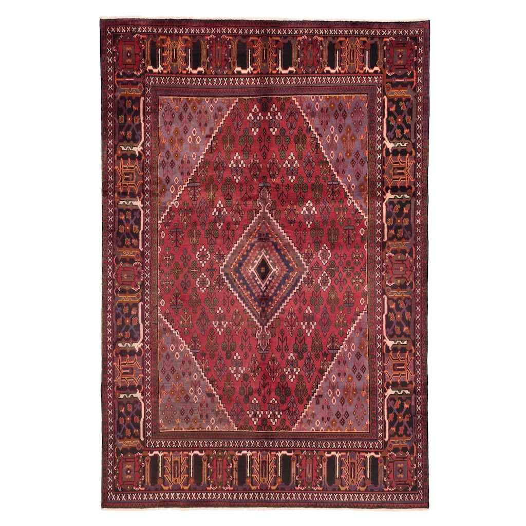 ECARPETGALLERY Hand-knotted Kayseri Vintage Red Wool Rug - 6'10 x 10'4