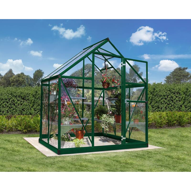 Harmony 6 ft. x 4 ft. Green/Clear DIY Greenhouse Kit - 6ft x4ft