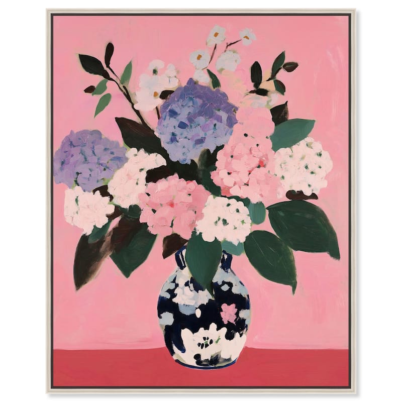 Flower Pot Dream I Canvas by Art Remedy - 30" x 36" - Silver