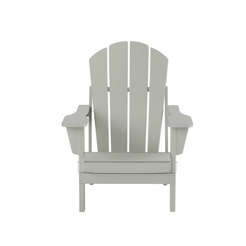 Laguna Hdpe All Weather Outdoor Patio Foldable Adirondack Chairs Conversation Set (4-Piece Set)