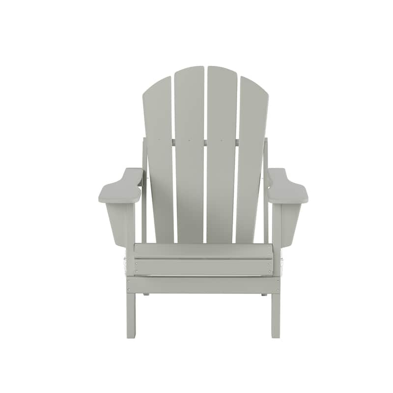 Laguna Hdpe All Weather Outdoor Patio Foldable Adirondack Chairs Conversation Set (7-Piece Set)