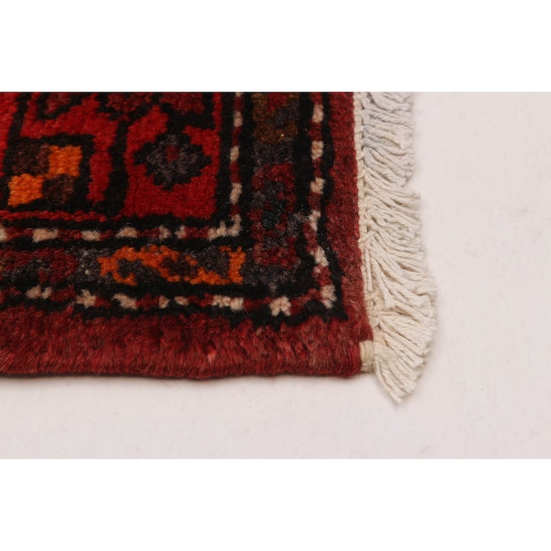 ECARPETGALLERY Hand-knotted Andelz Red Wool Rug - 3'7 x 9'11