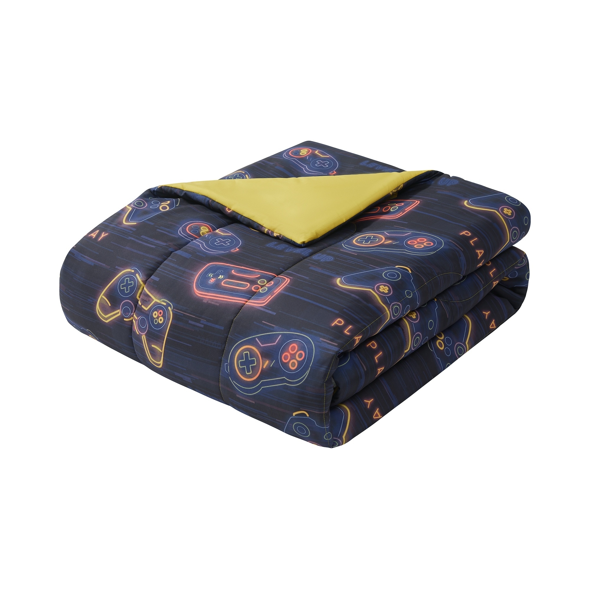 B Kids Arcade 2-Piece Comforter Set, Twin, yellow/red/dark