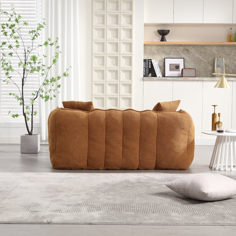 Roomfitters Soft Beanbag Chair with High Resilience Foam Core – Comfortable Square Recliner Sofa for Gaming, Watching TV