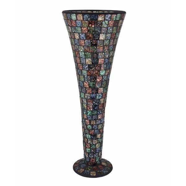 Astonishing Mosaic Designed Modern Vase, Black