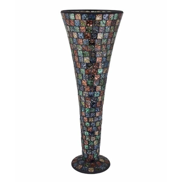 Shop Astonishing Mosaic Designed Modern Vase Black Overstock