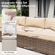 preview thumbnail 113 of 179, AOXUN Fire Pit Conversation Set Rattan Sofa Set Outdoor Furniture With Cushions