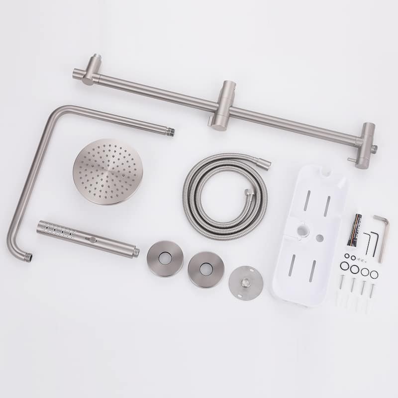 38"H 6 in Exposed Rain Shower Set With Handheld Shower (Valve Not Included)