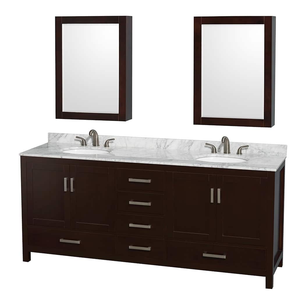 Wyndham Collection WCS141480DUNOMED Sheffield 80" Free Standing Double