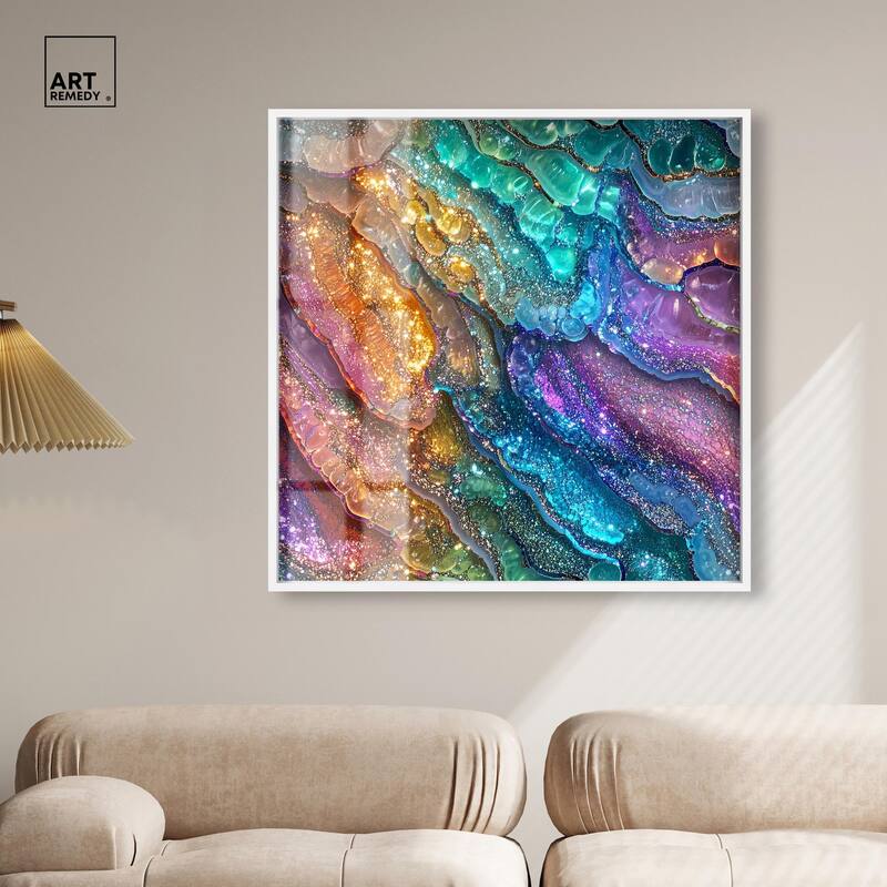 Glittering Spectrum I Shadowbox by Art Remedy