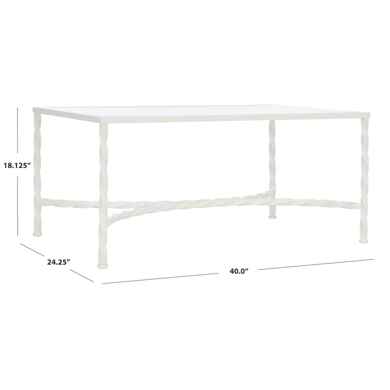 SAFAVIEH Couture Matilda Gold Leaf Glass Coffee Table