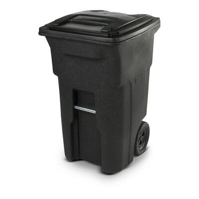 Residential Heavy Duty Two Wheeled Trash Can, Blackstone, 64 Gallon