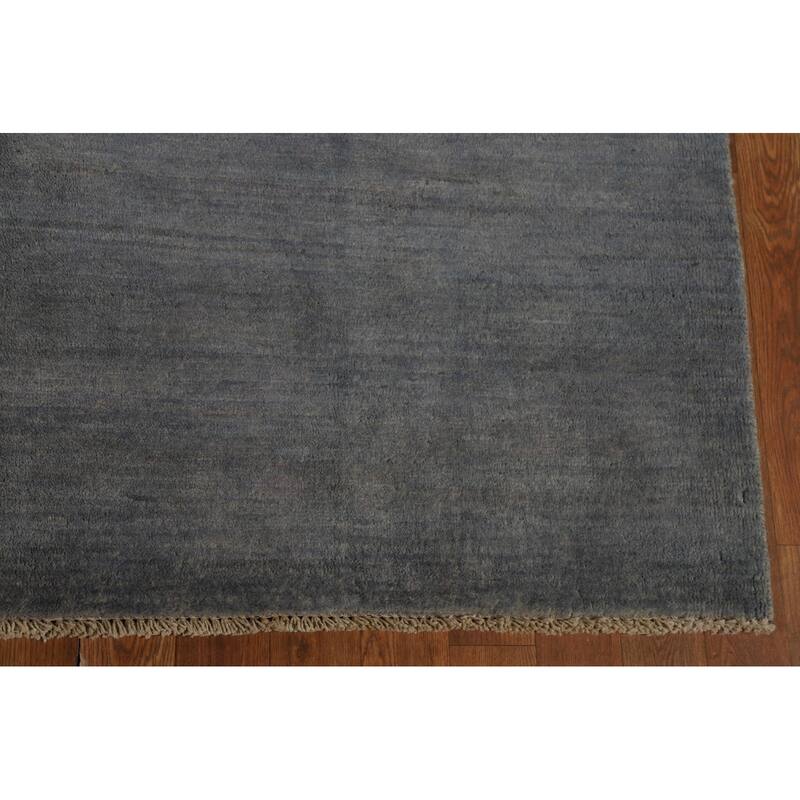 Gray Modern Gabbeh Oriental Rug Hand-Knotted Wool Carpet - 5'0" x 6'6"