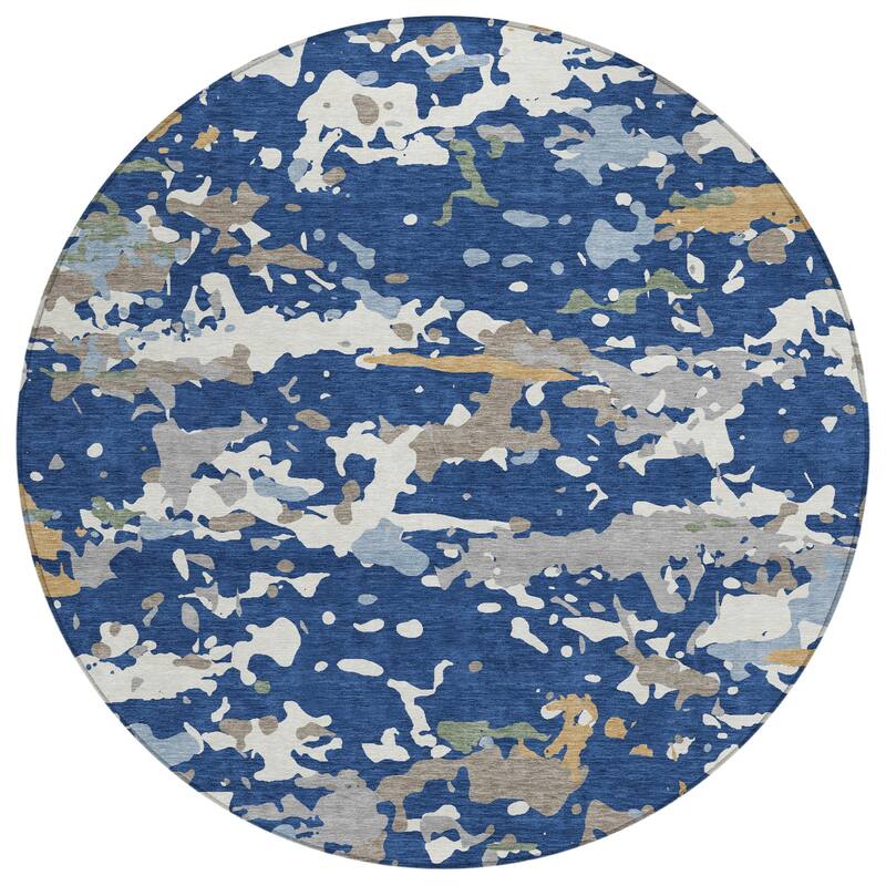 Machine Washable Indoor/ Outdoor Modern Calhan Chantille Rug