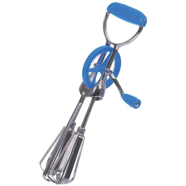 Progressive Egg Beater, Stainless Steel, Teal, 12"