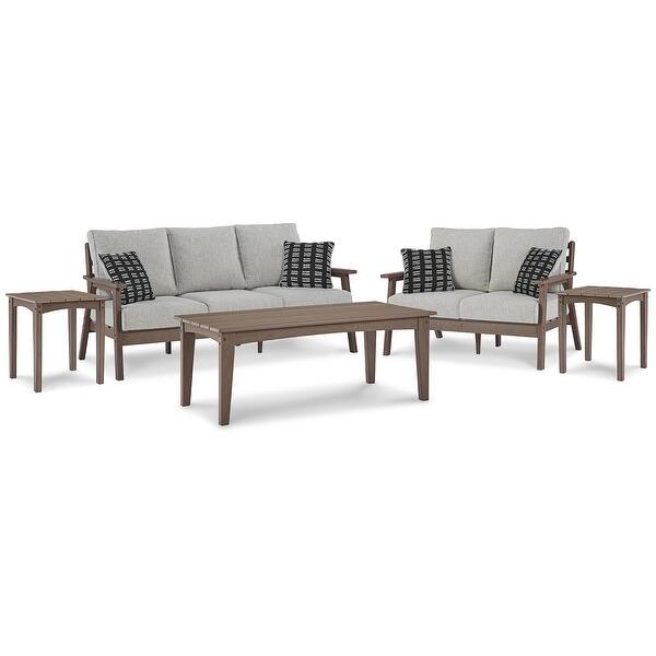 Emmeline 2 Piece Outdoor Seating - Brown/Beige Emmeline 2 Piece Outdoor Seating - Brown/Beige
