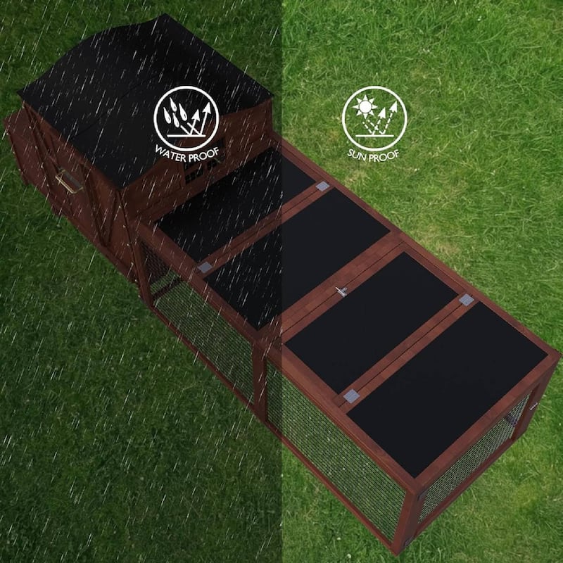 Outdoor Wooden Chicken Coop for 3-5 Chickens
