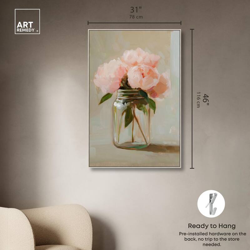 Jar of Petals Canvas by Art Remedy