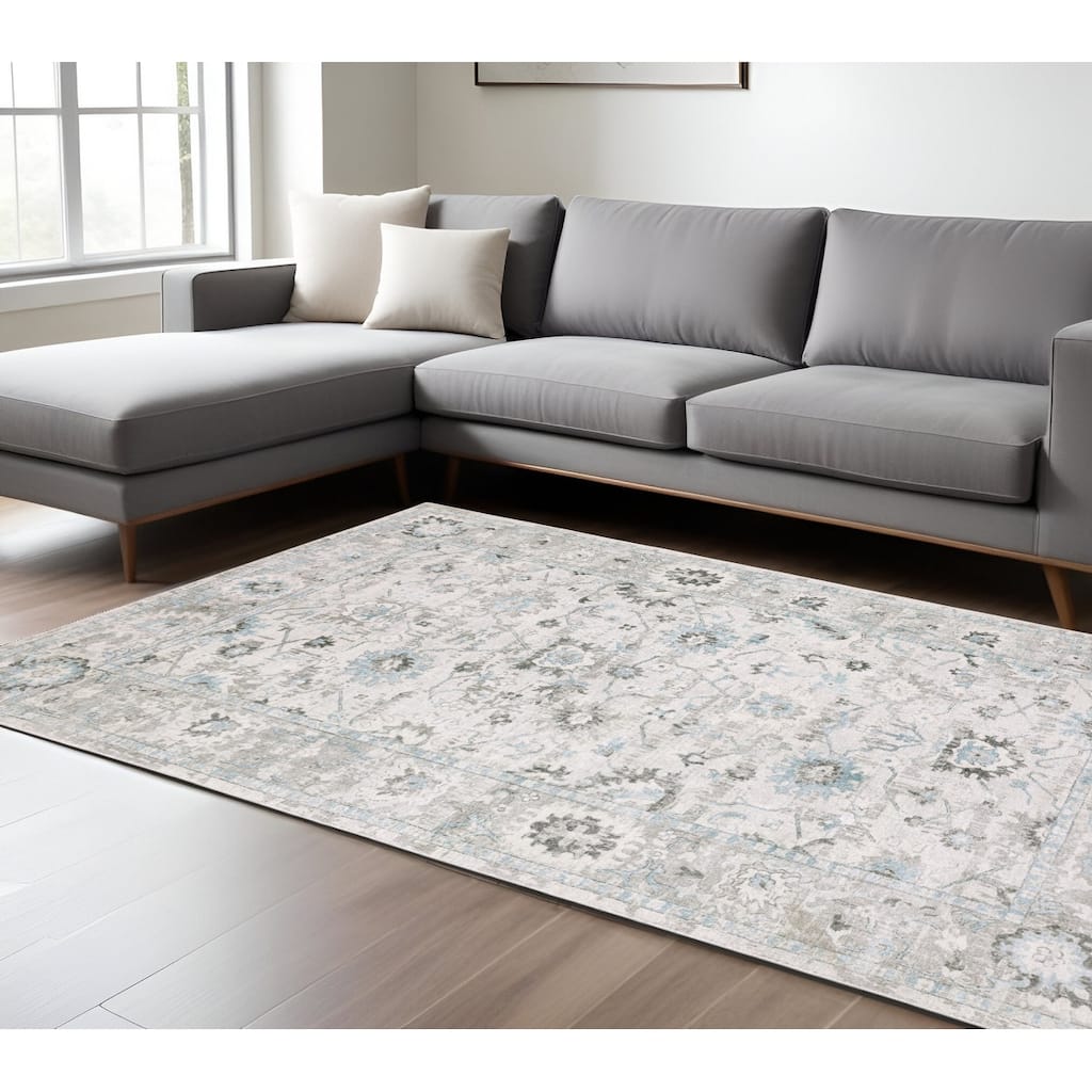 HomeRoots Oriental Traditional Rectangle Area Rug