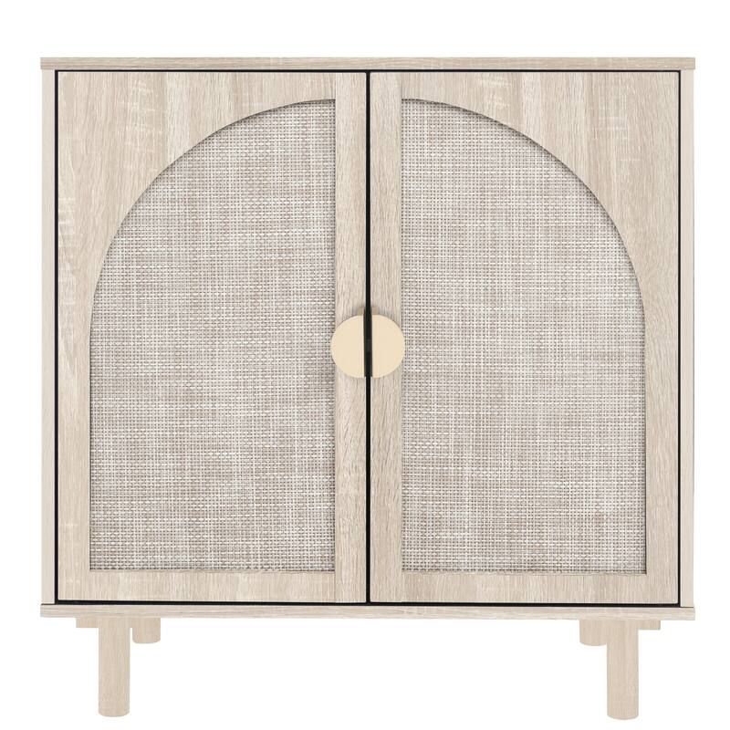 2 Doors Wood Pantry Organizer with Adjustable Laminates, Storage Cabinet for Bedroom, Living Room, Kitchen