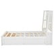 preview thumbnail 8 of 10, Full Size Solid Wood Platform Bed with Upholstered Headboard, Kids Bed Frame with 2-Storage Drawers for Bedroom, White