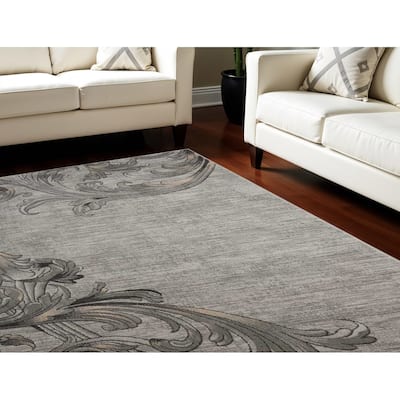 Power Loomed Floral Stain Resistant Area Rug - 153' X '111' X '0.5