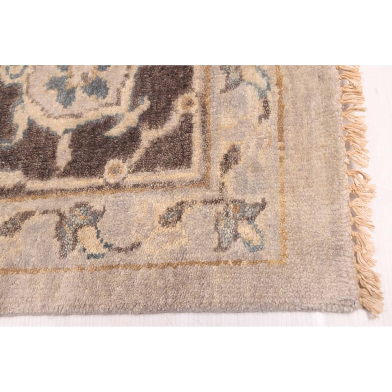 ECARPETGALLERY Hand-knotted Finest Agra Jaipur Light Grey Wool Rug - 8'6 x 11'5