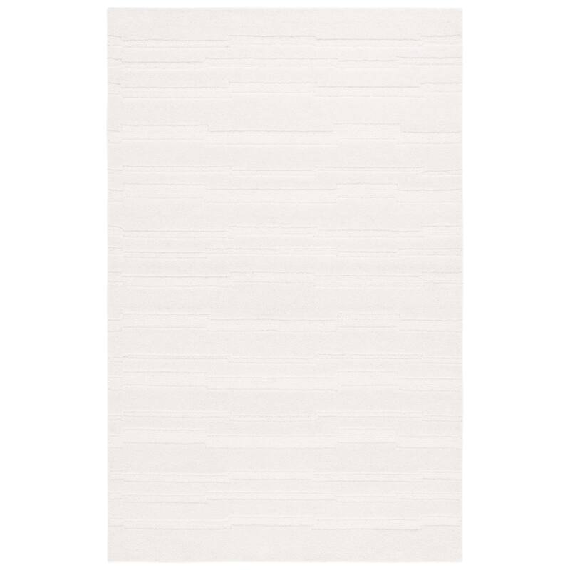 SAFAVIEH Handmade Chatham Rafah Modern Wool Rug - 5' x 8' - Ivory