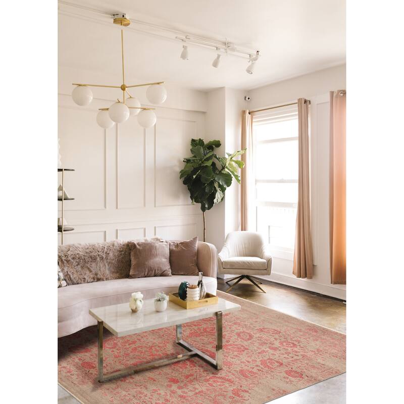 ECARPETGALLERY Hand-knotted Heritage Grey, Taupe Silk, Wool Rug - 8'0 x 9'8
