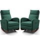 preview thumbnail 18 of 23, AVAWING Mid Century Nursery Rocking Chair Upholstered Velvet High Back Armchair Set of 2