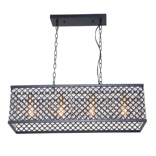 Shop Black Kitchen Island Lighting Linear Dining Room Chandelier
