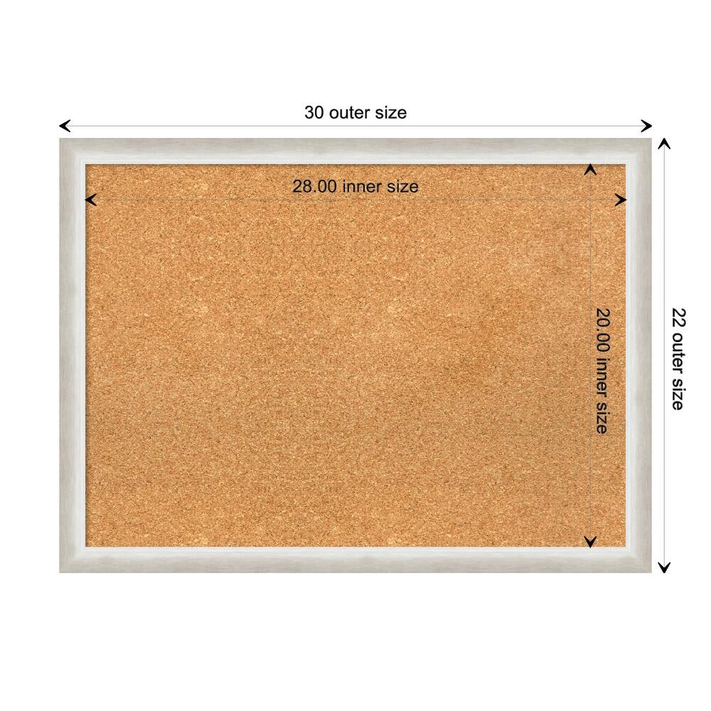 Two Tone Wood Framed Natural Corkboard Bulletin Board