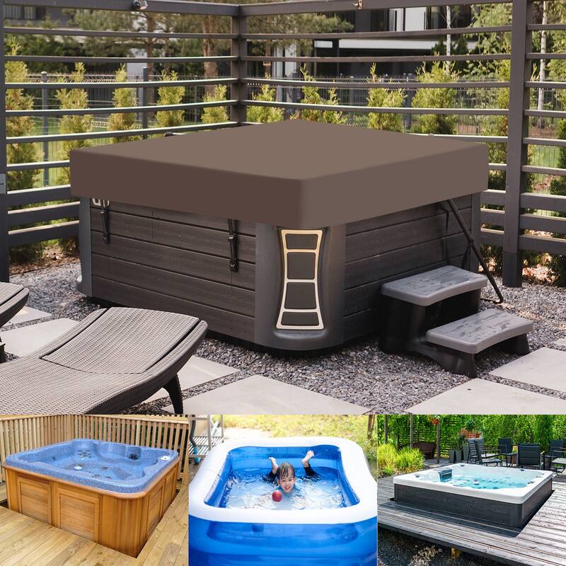 79"x12" Large Round Dog Pool Cover Foldable Waterproof Bath Pool Cover