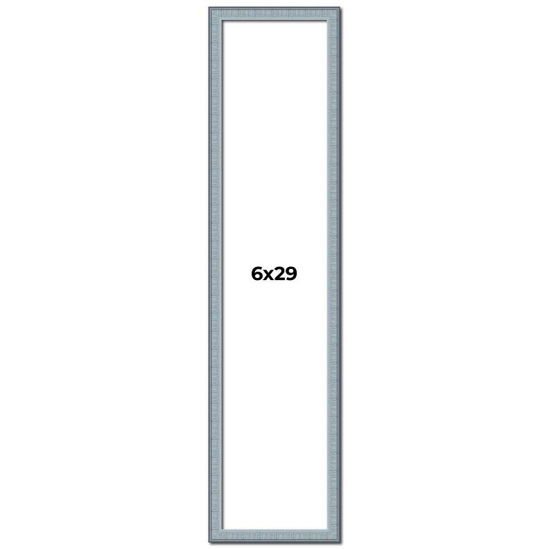 6x29 Frame Rustic Sky Blue Solid Wood Picture Frame | 0.75 Inch