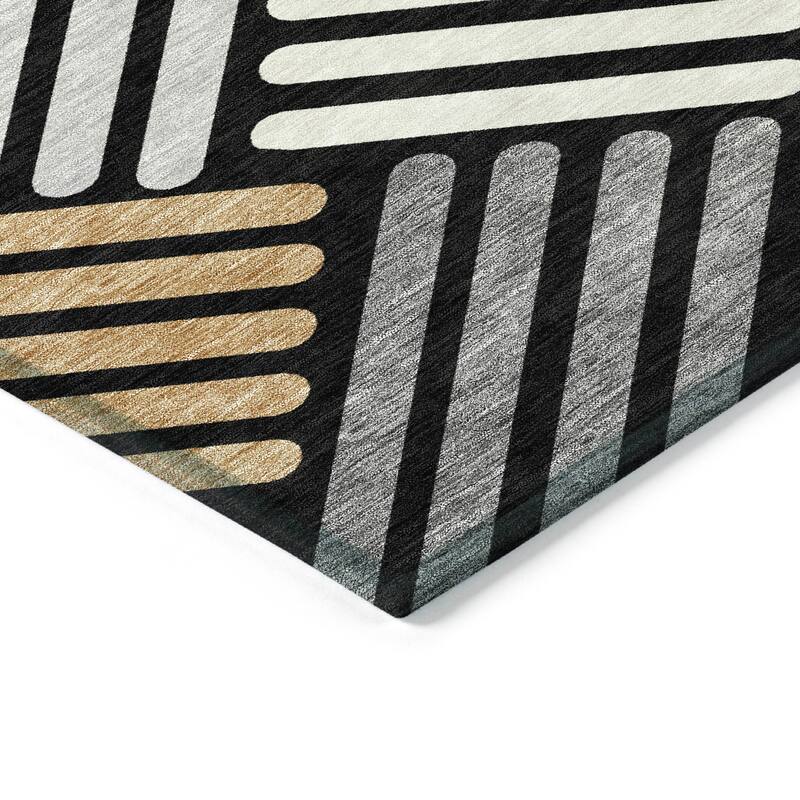 Machine Washable Indoor/ Outdoor Modern Weave Chantille Rug