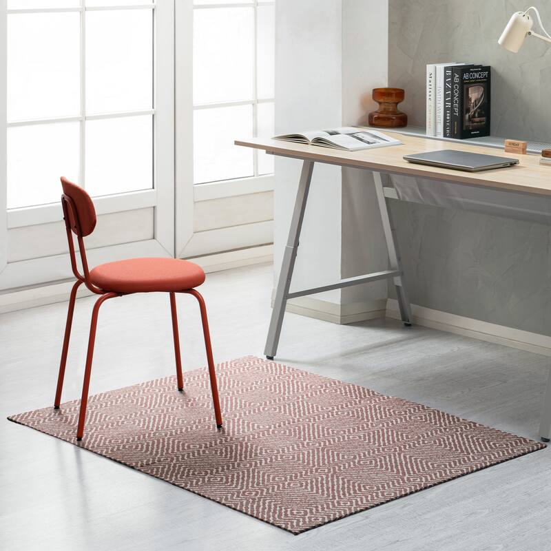 Jani 36"x48" Rug'd Chair Mat-Rug Style Office Chairmat for Carpet & Hard Floors| 0.25" Thick |Non-Slip, Foldable Desk Chair Mat