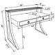 preview thumbnail 11 of 9, Gemma 48-inch 2-drawer Writing Desk White High Gloss