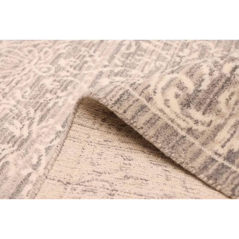 ECARPETGALLERY Hand Loomed Elysian Grey Wool Rug - 8'2 x 10'0