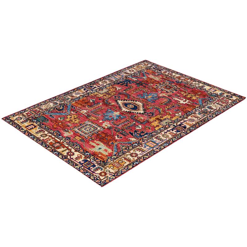Serapi One-of-a-Kind Hand-Knotted Area Rug - Red - 4' 2" x 5' 10"