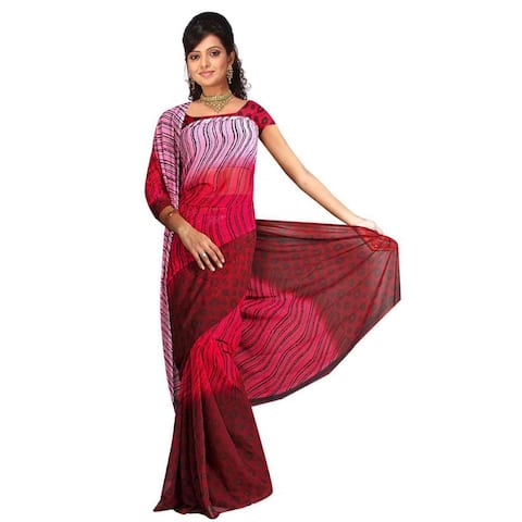 Barkha Georgette Printed Casual Saree Sari Bellydance fabric