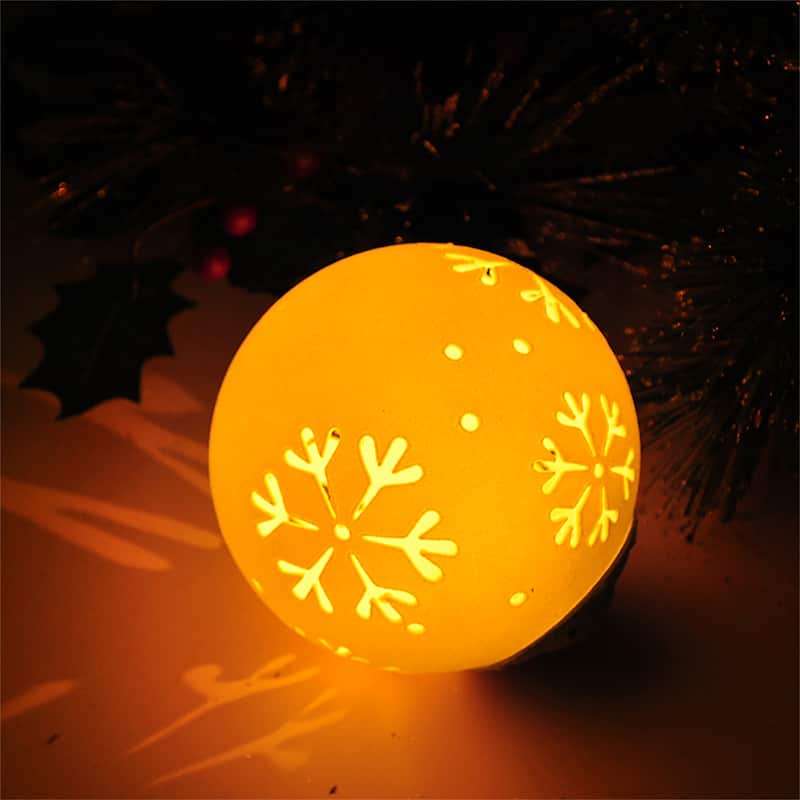 Christmas Snowflake Ball Ornaments for Xmas Tree Yard Home Decorations
