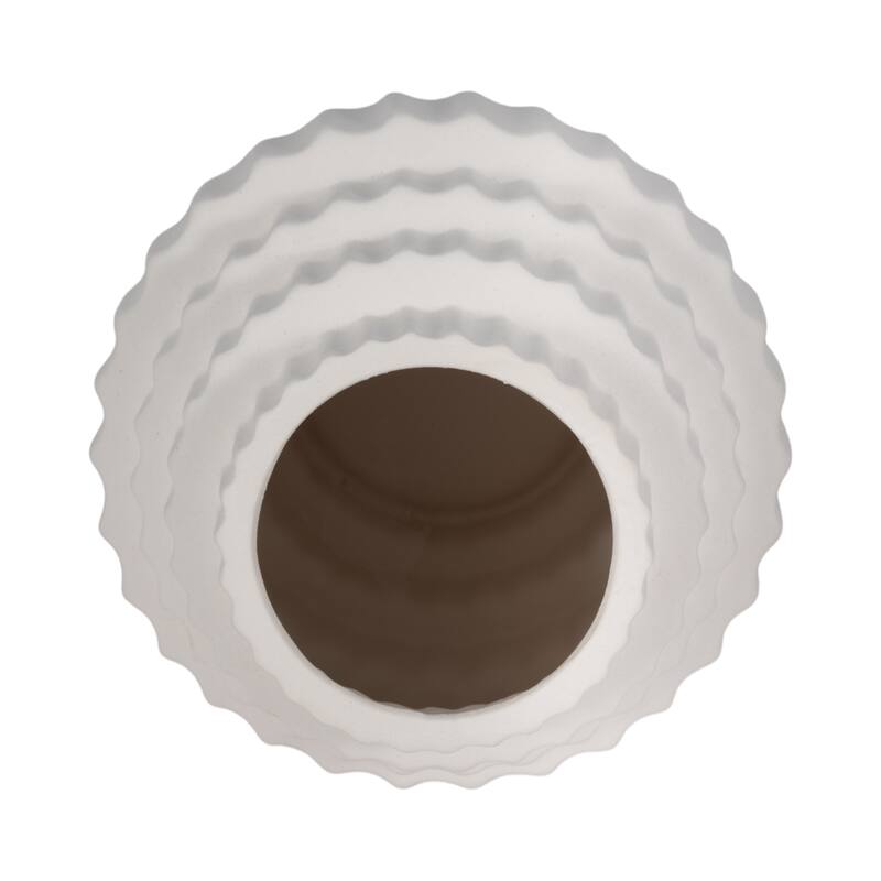 Sagebrook Home Textured Staggered Vase, White